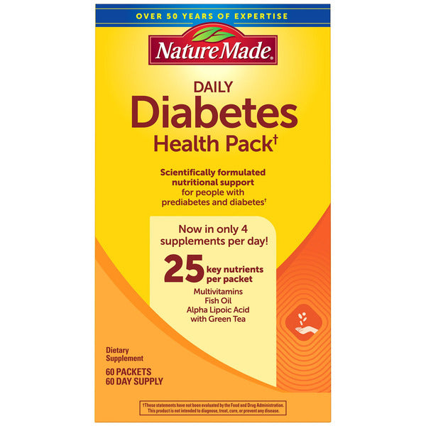 네이처 메이드 다이아비츠 헬스팩 60패킷 (당뇨 멀티비타민)_Nature Made Diabetes Health Pack, 60 Packets