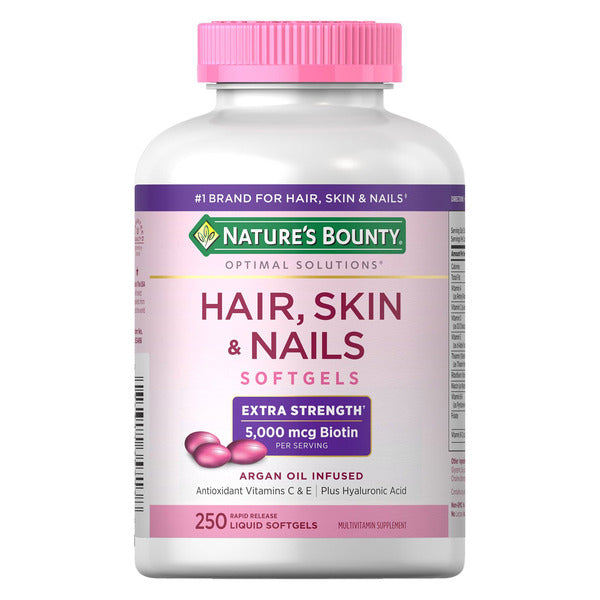 네이처스 바운티 헤어 스킨 네일 5000mcg 250정_Nature's Bounty Optimal Solutions Hair Skin and Nails 250 Softgels