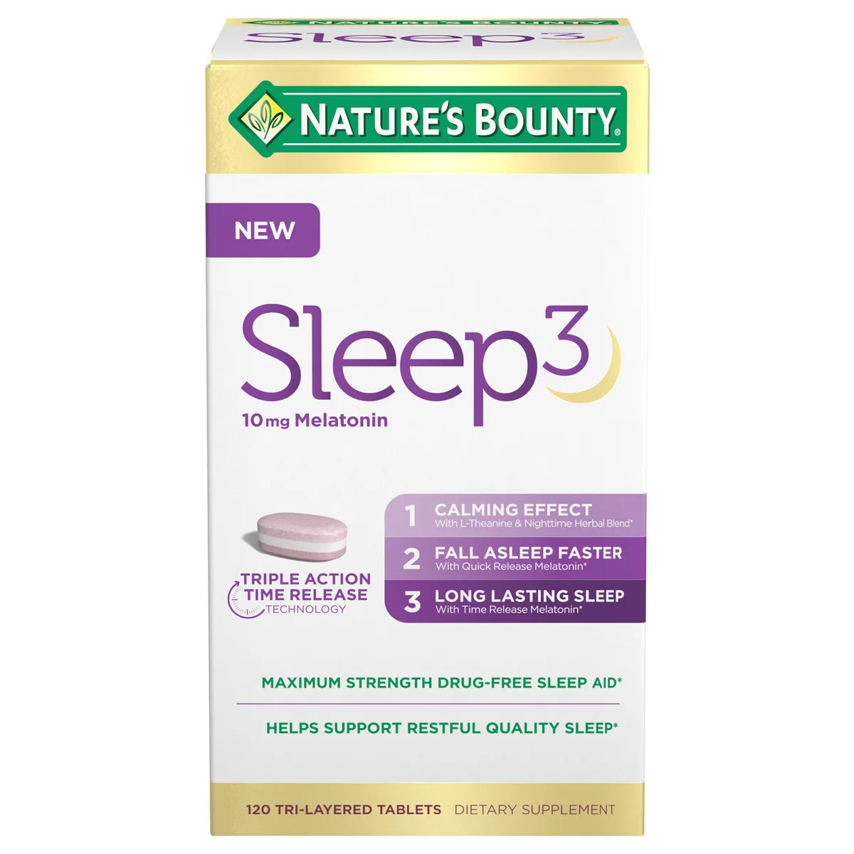 네이처스바운티 슬림3 10MG 멜라토닌 120정_Nature's Bounty Sleep3 10mg Melatonin 120Tablets