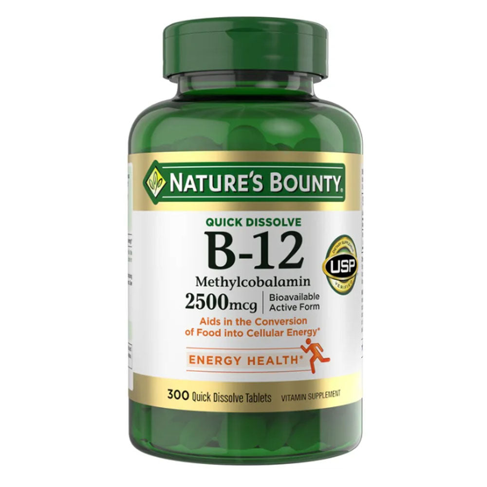 네이처스 바운티 비타민 B12 2500mcg 300정 _ Nature’s Bounty Vitamin B-12 2500 mcg, 300 Quick Dissolve Tablets