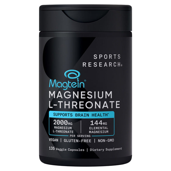 스포츠리서치 마그테인 마그네슘 L트레오네이트 2000mg 135캡슐_Sports Research Magtein Magnesium L Threonate 2000mg 135 Veggie Capsules